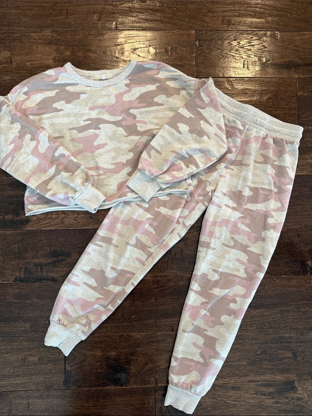 Z Supply Kids Pink Camouflage Jogger Set
